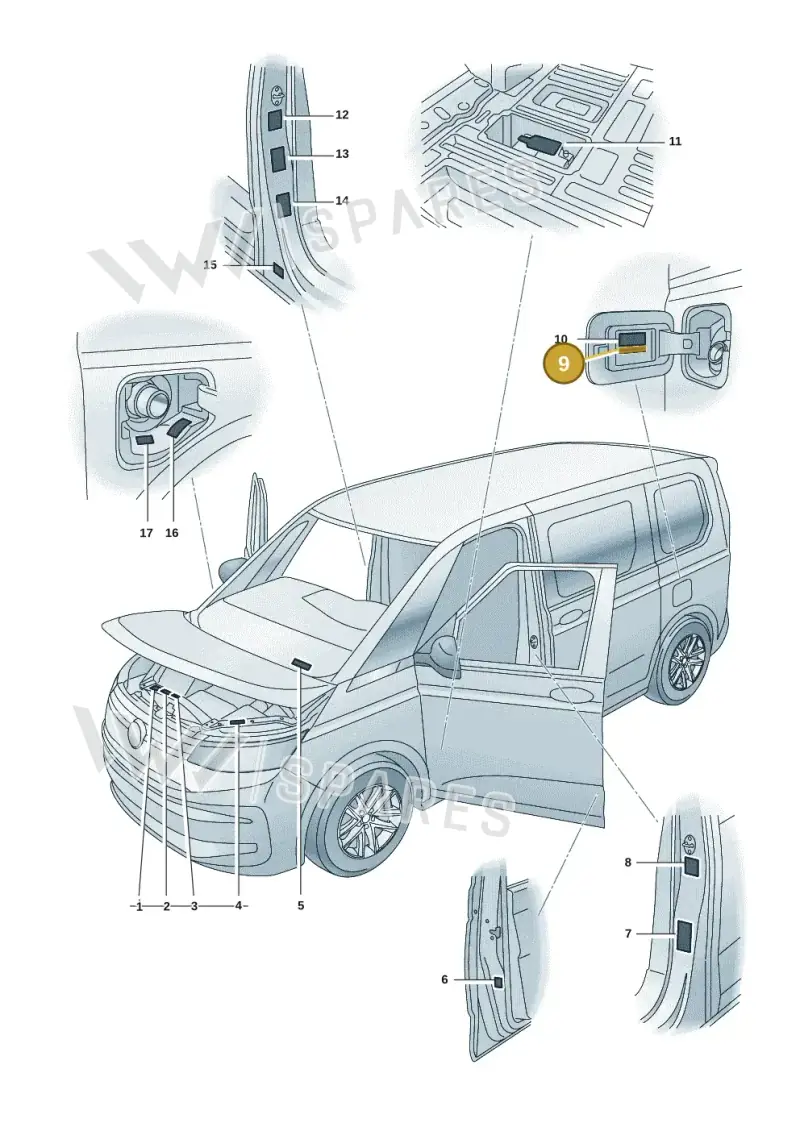 7E0010001 — Volkswagen Multivan (2021-) diagram 7t0010000, position 9
