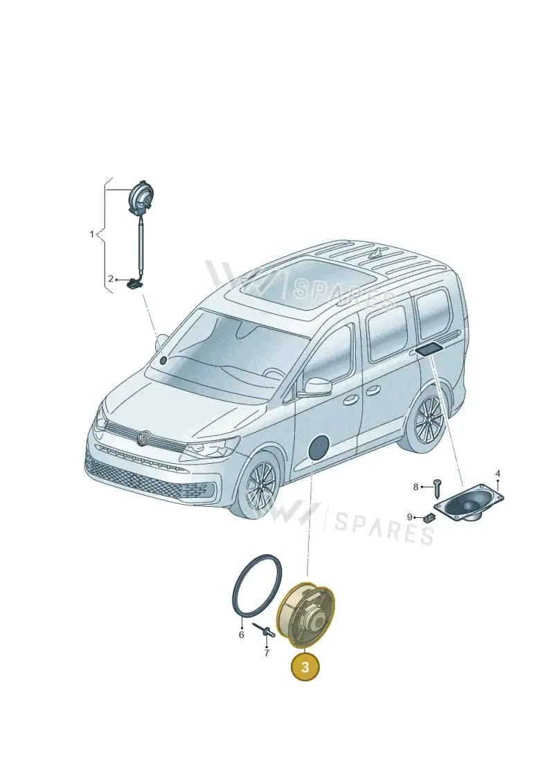 7E0035453L — Volkswagen Caddy Maxi Kombi (2020-2024) diagram 2ka035035, position 3