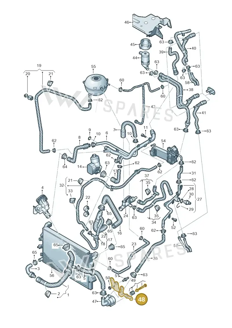7E0121079B — Volkswagen Caravelle (2015-2019) diagram 861121400, position 48
