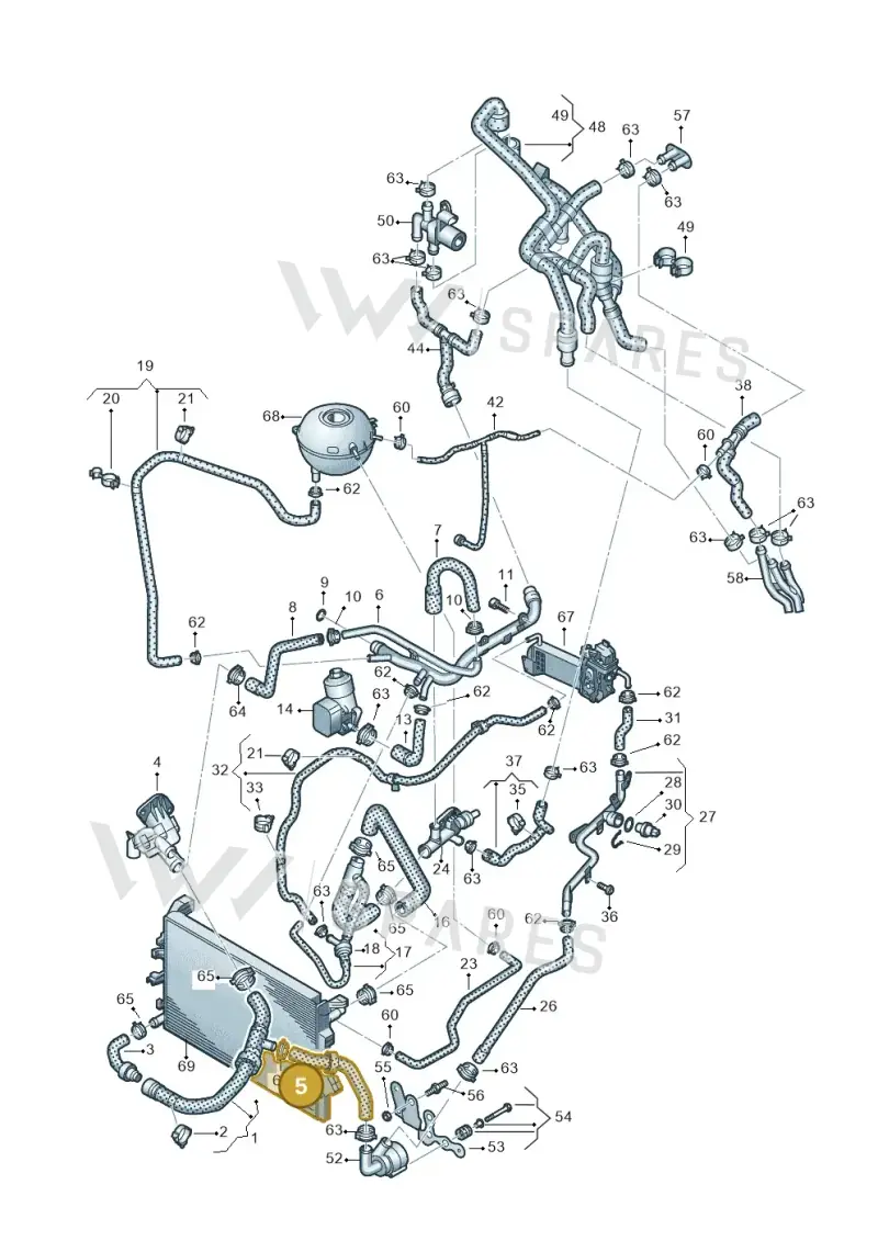 7E0121086S — Volkswagen Caravelle (2015-2019) diagram 861121450, position 5