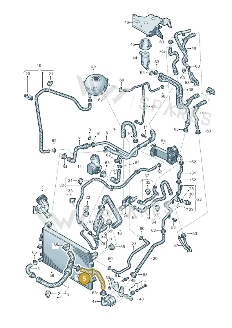 7E0121086S — Volkswagen Caravelle (2015-2019) diagram 861121400, position 5