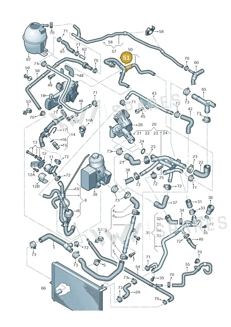 7E0121113B — Volkswagen Amarok twin cab (2022-) diagram 683121470, position 51