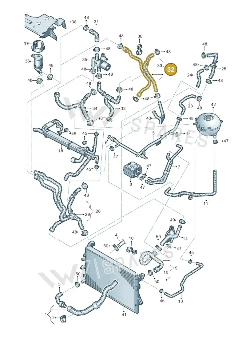 7E0122157BA — Volkswagen Transp. caravelle (2011-2015) diagram 679121300, position 32