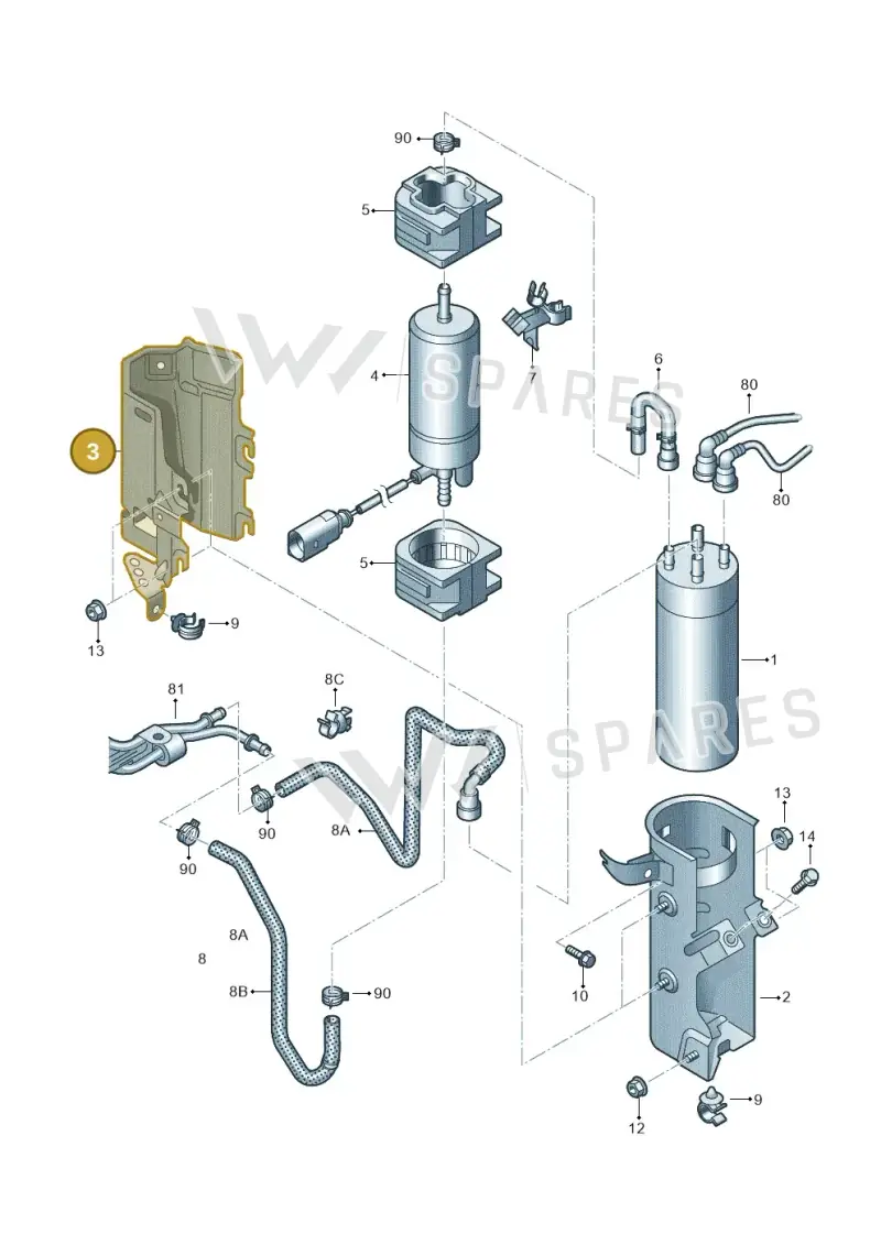 7E0127421 — Volkswagen Caravelle (2015-2019) diagram 679127250, position 3