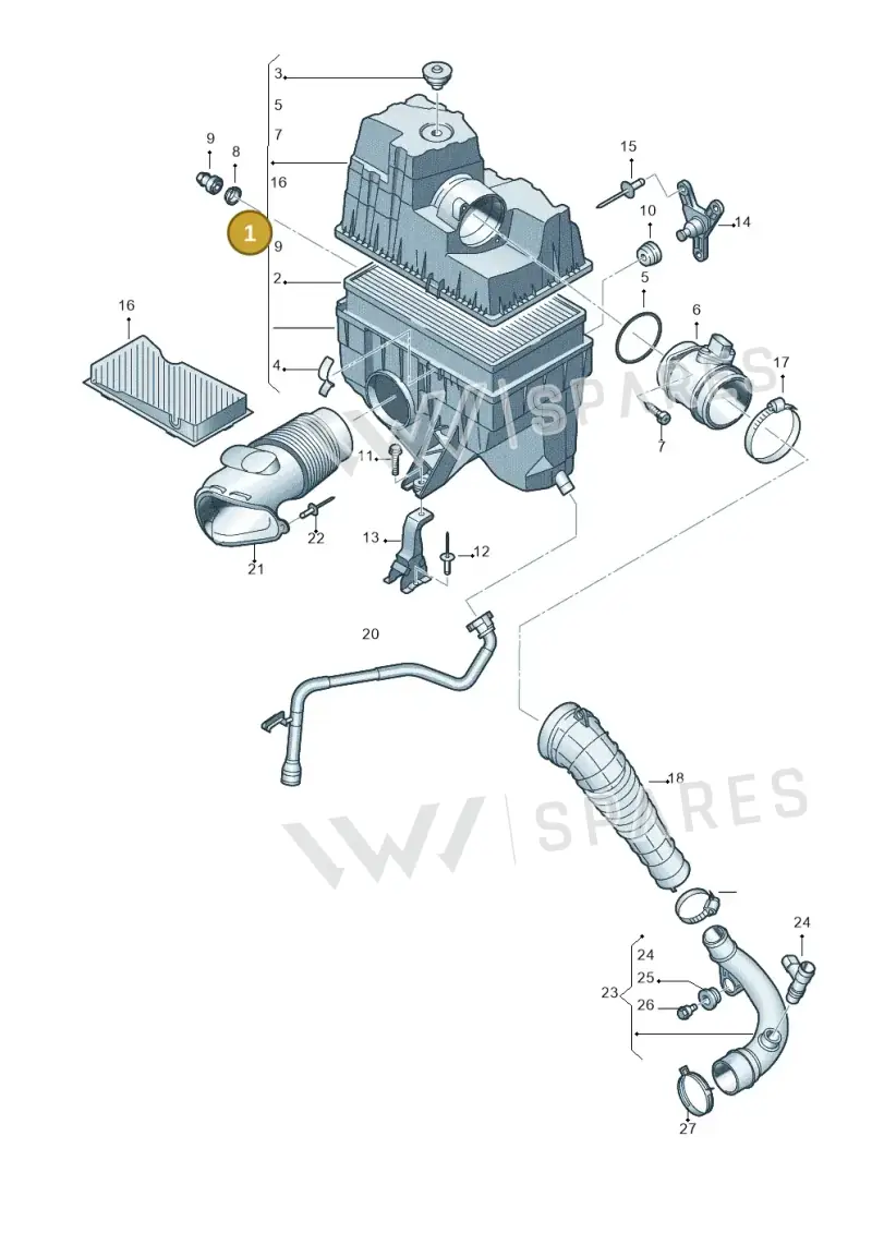 7E0129607D — Volkswagen Caravelle (2015-2019) diagram 731129000, position 1