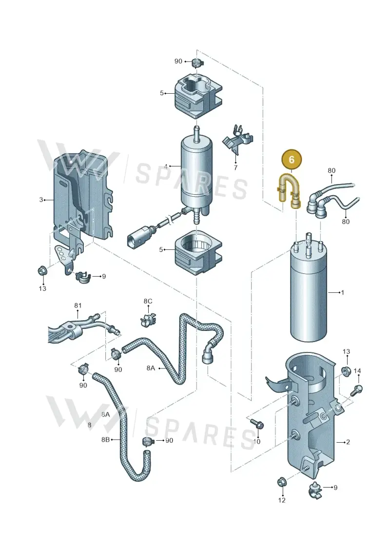 7E0130307C — Volkswagen Caravelle (2015-2019) diagram 679127250, position 6