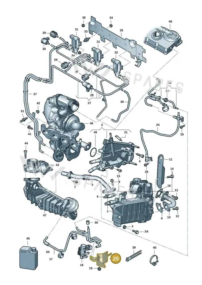 7E0131563A — Volkswagen Transport. multivan (2019-2024) diagram 7fp131000, position 20