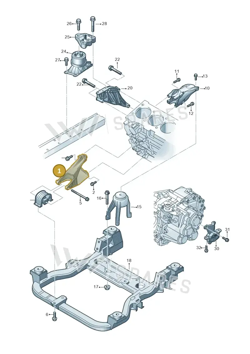 7E0199343A — Volkswagen Caravelle (2015-2019) diagram 731199250, position 1