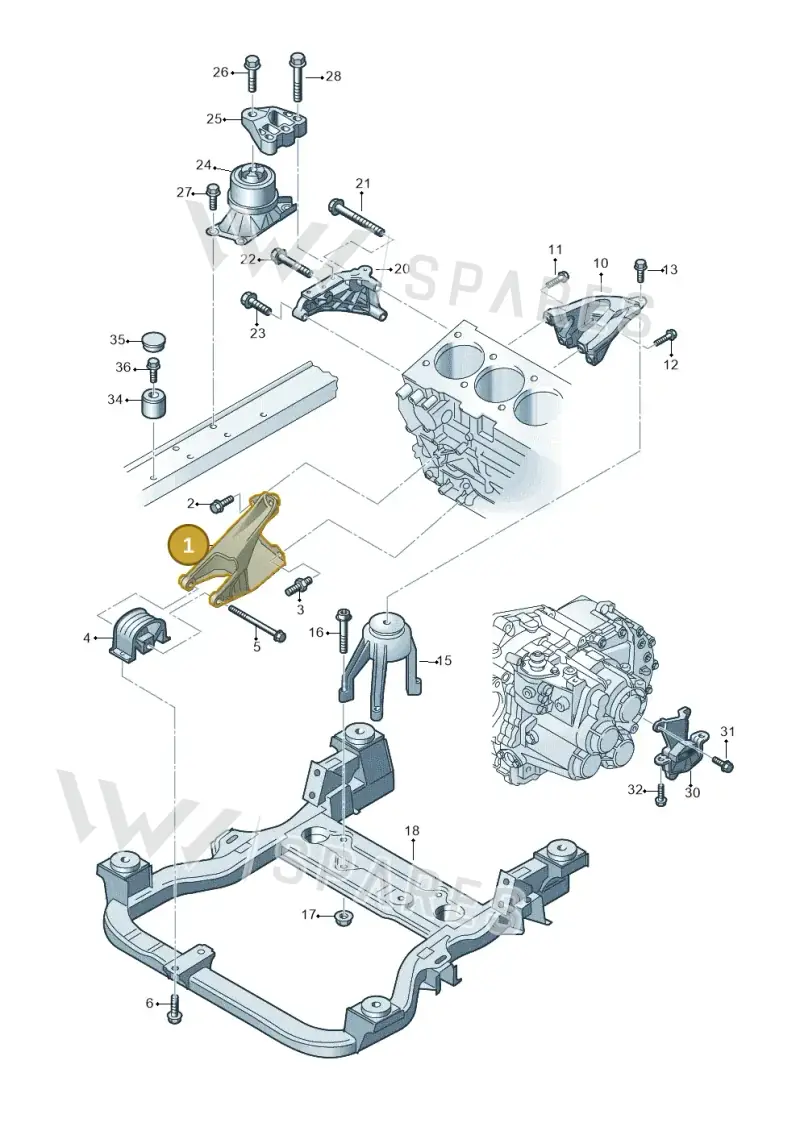 7E0199343B — Volkswagen Caravelle (2015-2019) diagram 679199300, position 1