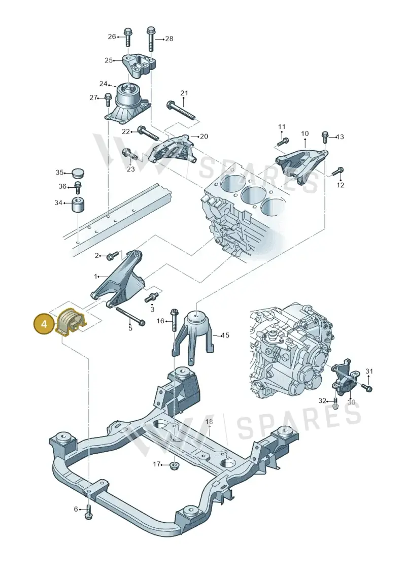 7E0199848 — Volkswagen Caravelle (2015-2019) diagram 679199300, position 4