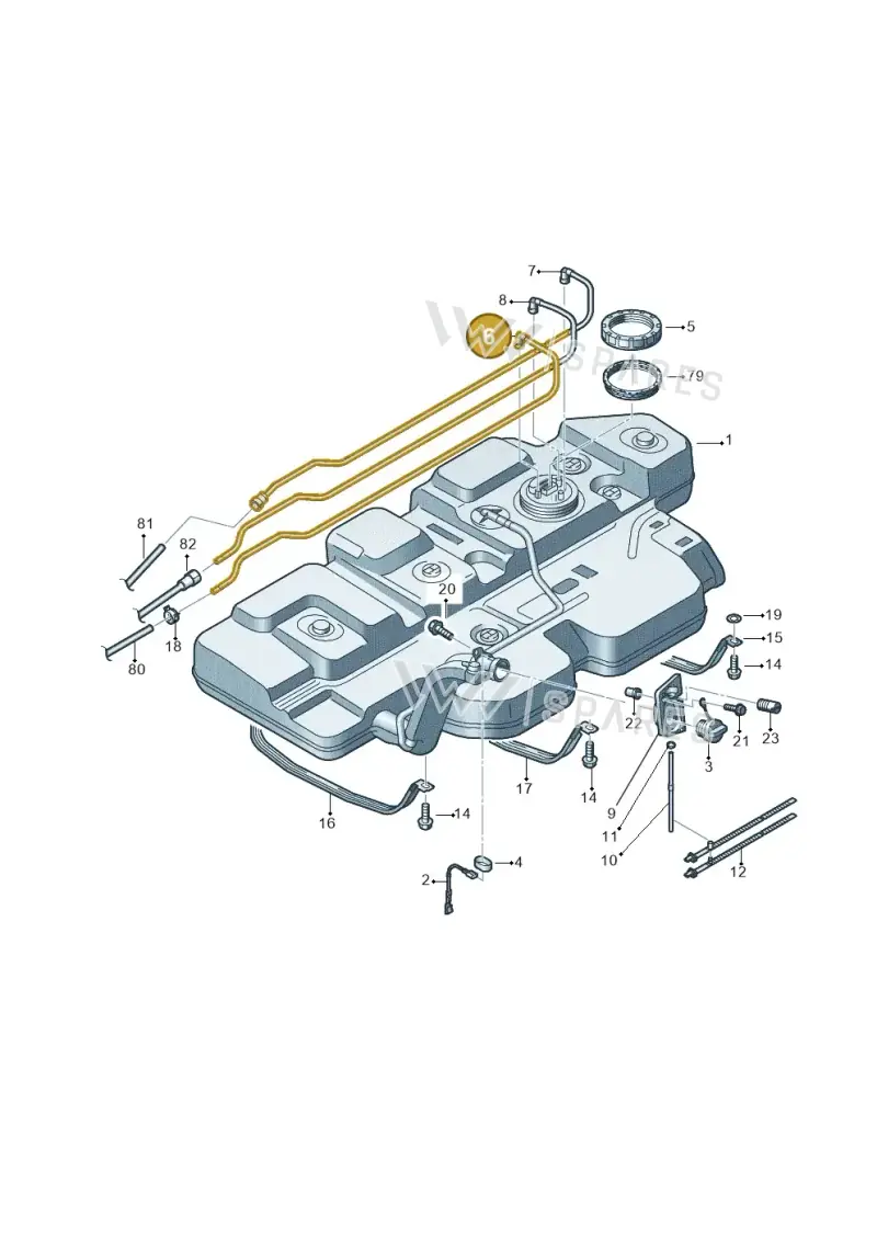 7E0201355A — Volkswagen Caravelle (2015-2019) diagram 862201600, position 6