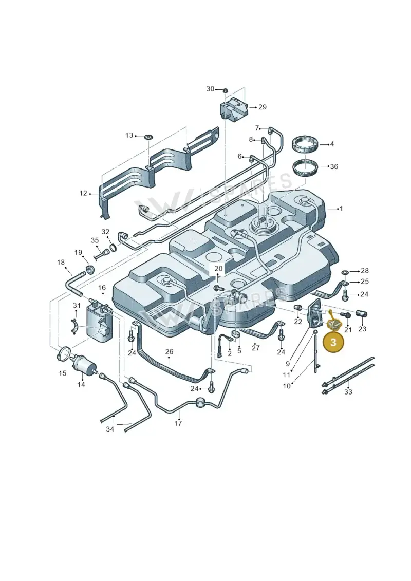 7E0201550B — Volkswagen Caravelle (2015-2019) diagram 862201400, position 3