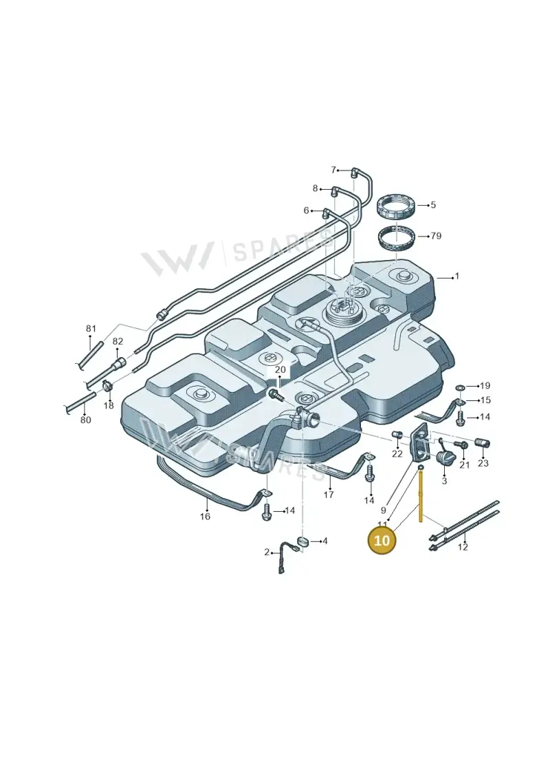 7E0201820 — Volkswagen Caravelle (2015-2019) diagram 862201600, position 10