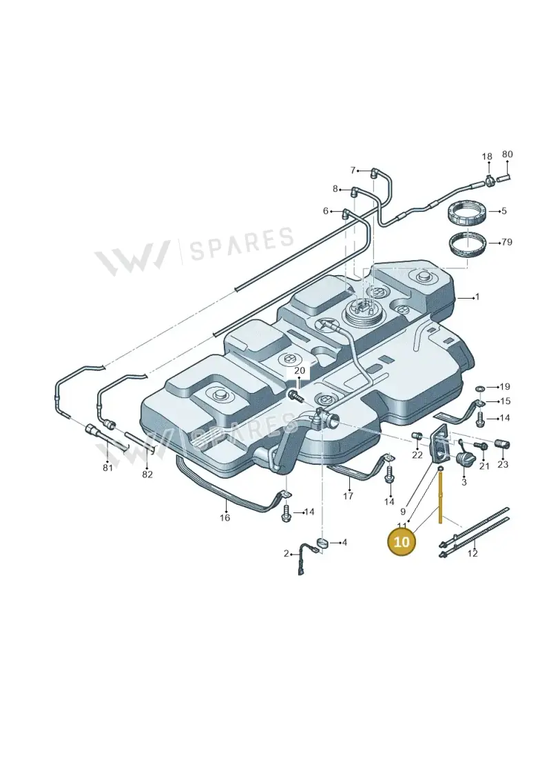 7E0201820 — Volkswagen Caravelle (2015-2019) diagram 862201650, position 10