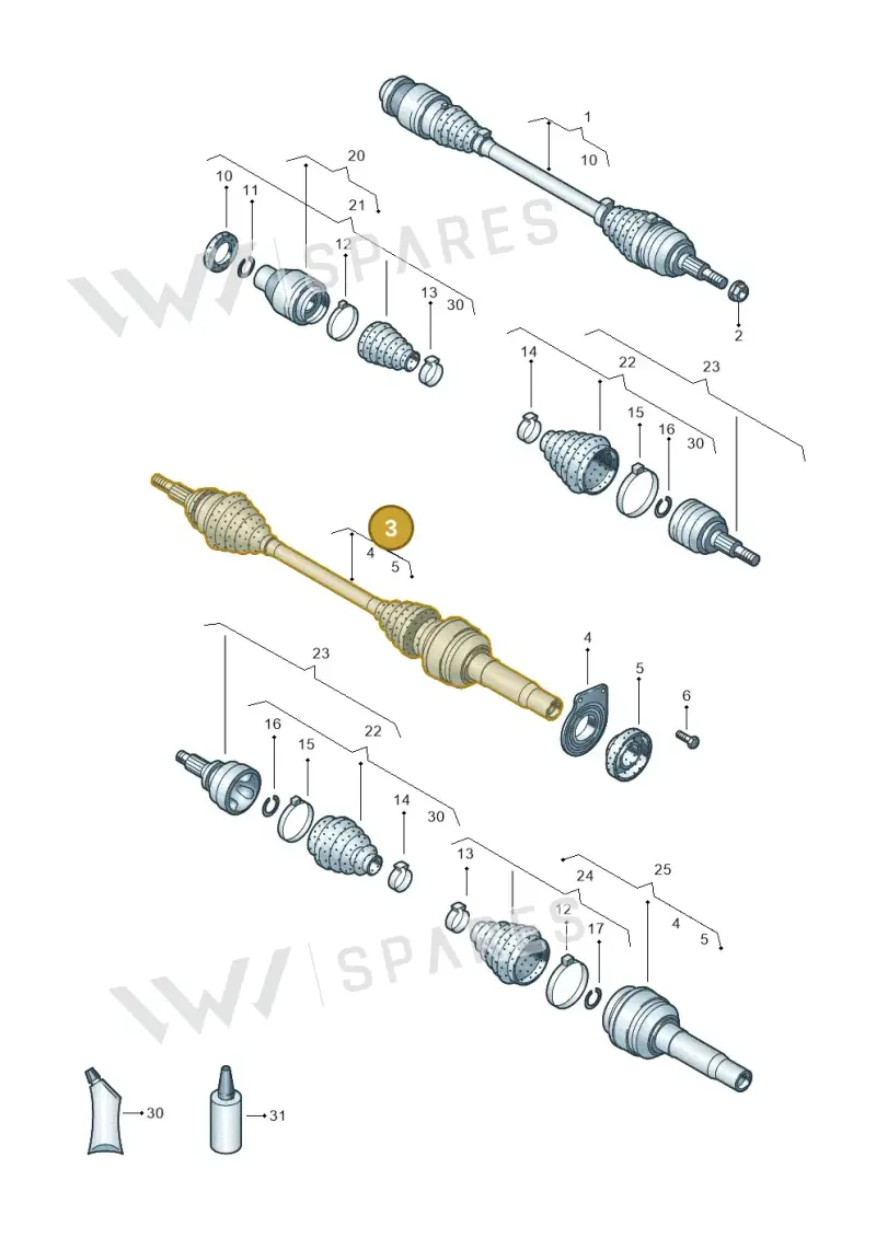 7E0407272BB — Volkswagen Transp. caravelle (2008-2009) diagram 731407300, position 3