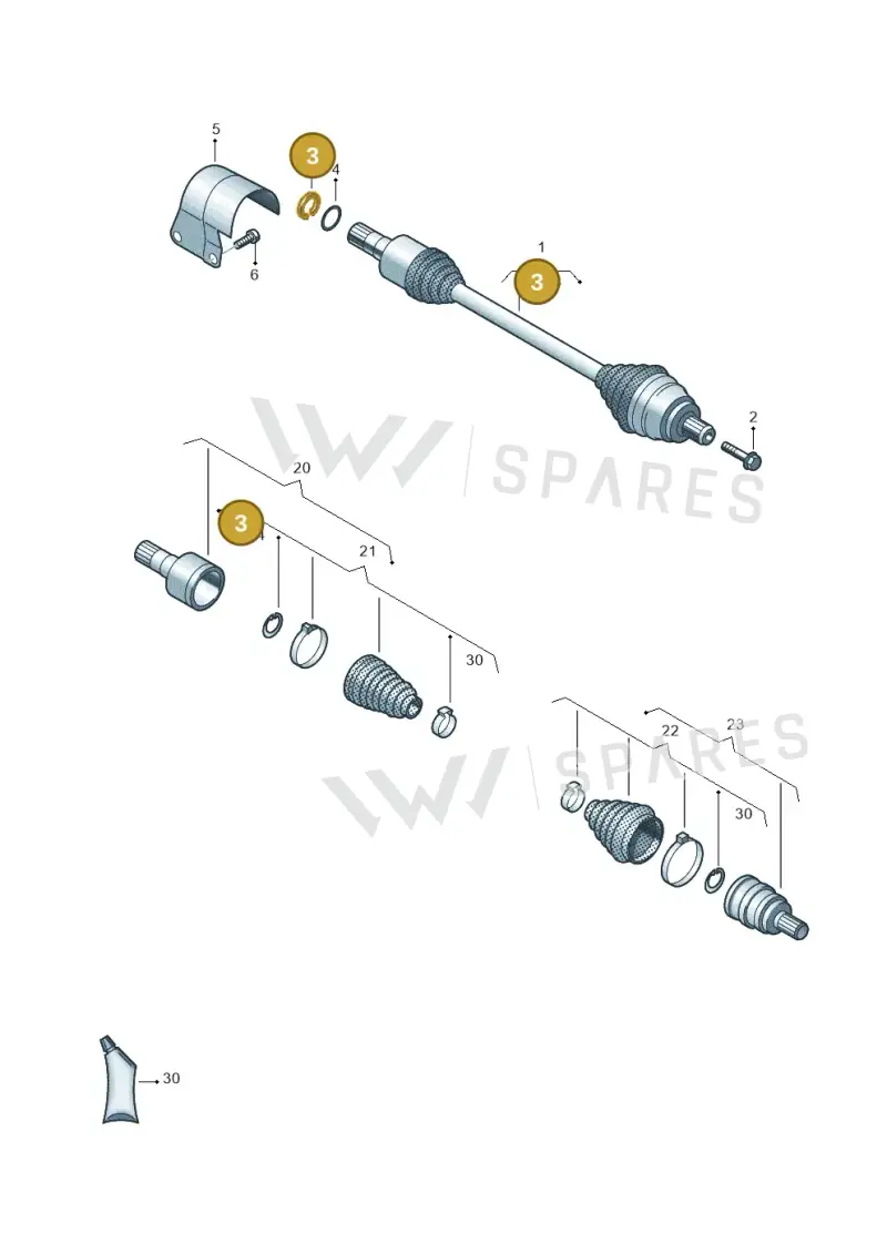 7E0407297 — Volkswagen Caddy Maxi Kombi (2020-2024) diagram 828407060, position 3