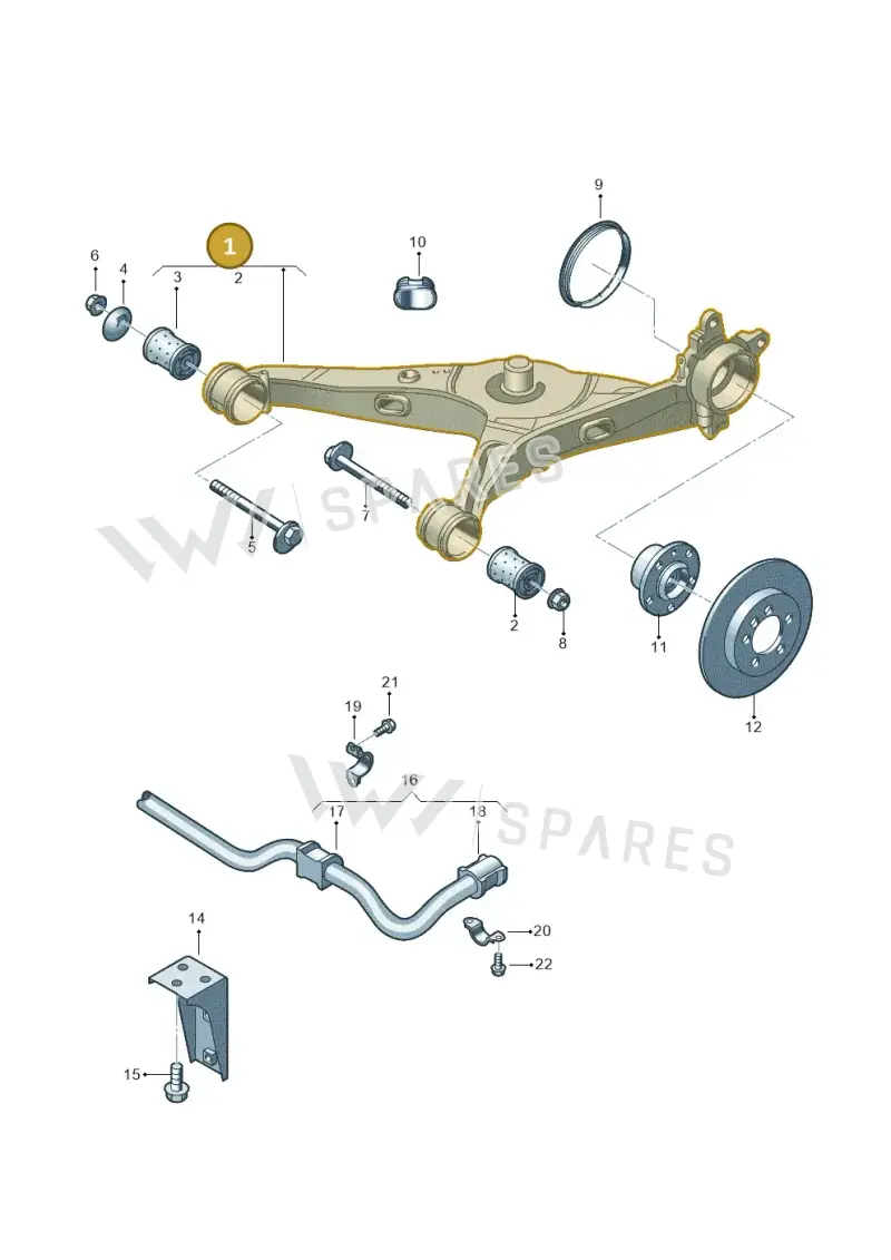 7E0501072 — Volkswagen Caravelle (2015-2019) diagram 410501150, position 1