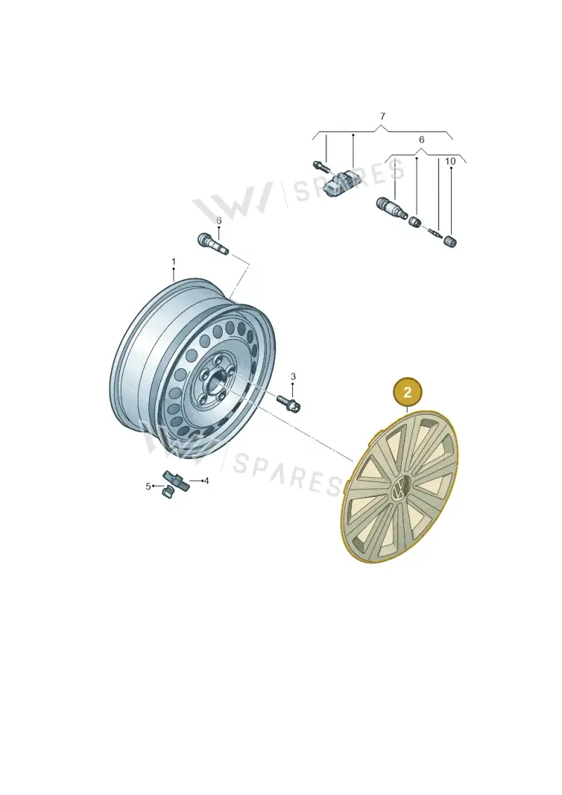 7E0601151BLDO — Volkswagen Transport. multivan (2019-2024) diagram 702601400, position 2