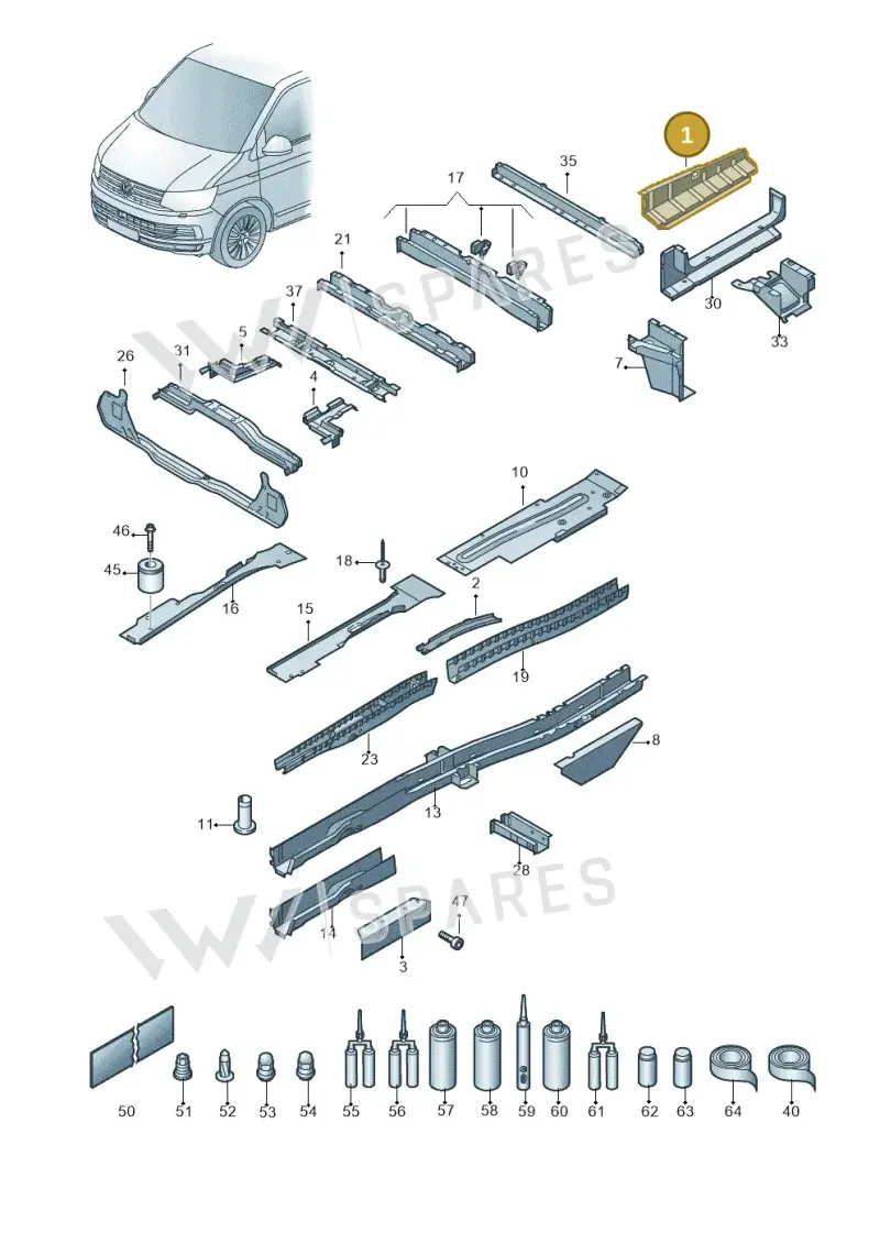 7E0801174A — Volkswagen Transport. multivan (2019-2024) diagram 861803400, position 1
