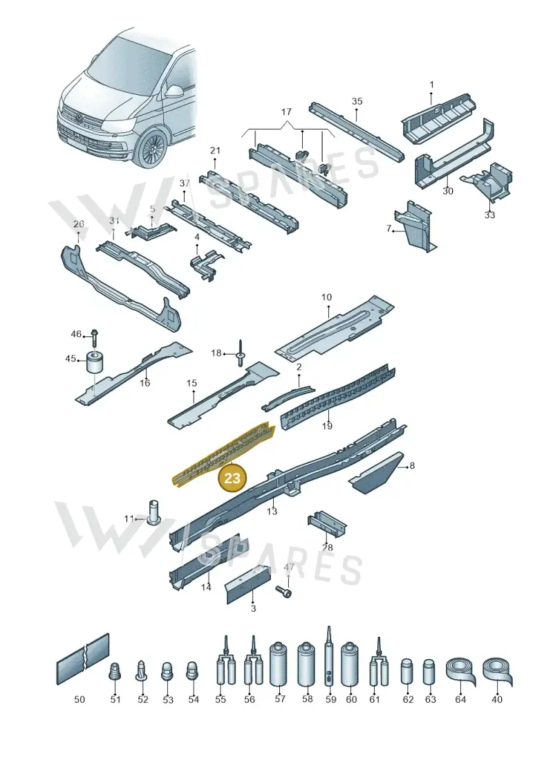 7E0803317 — Volkswagen Transport. multivan (2019-2024) diagram 861803400, position 23
