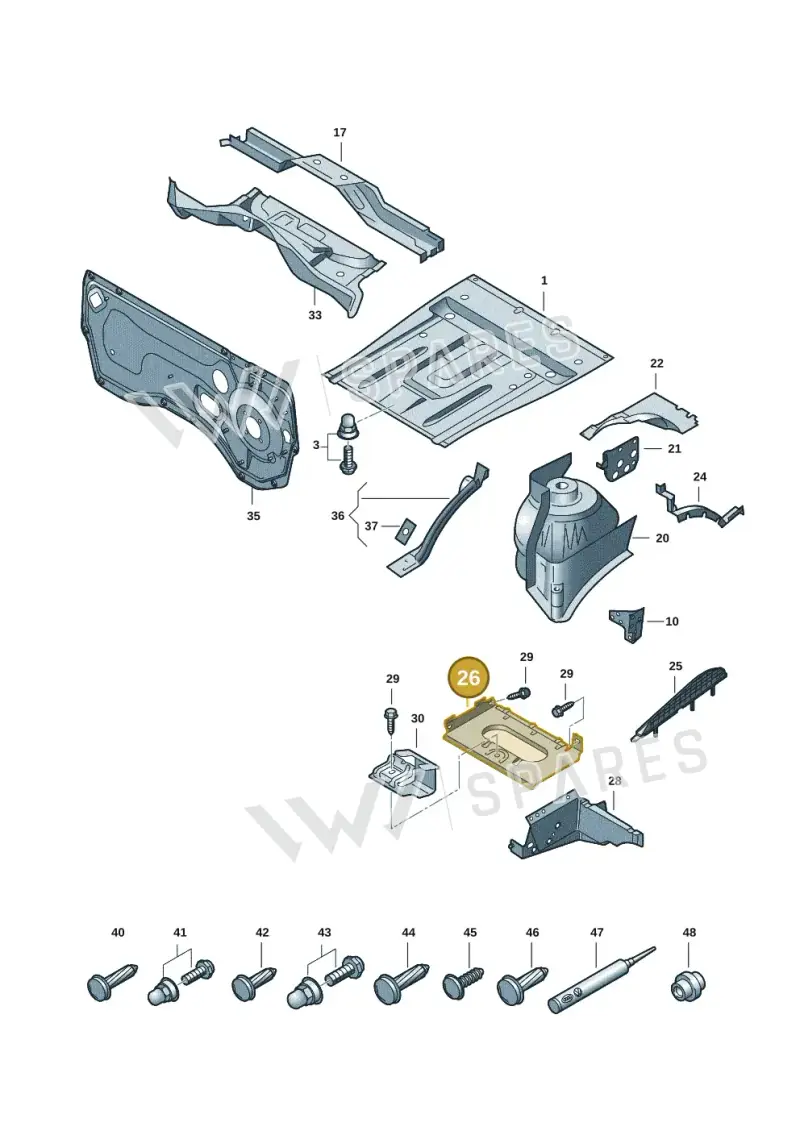 7E0804781 — Volkswagen Transport. multivan (2019-2024) diagram 7em801010, position 26