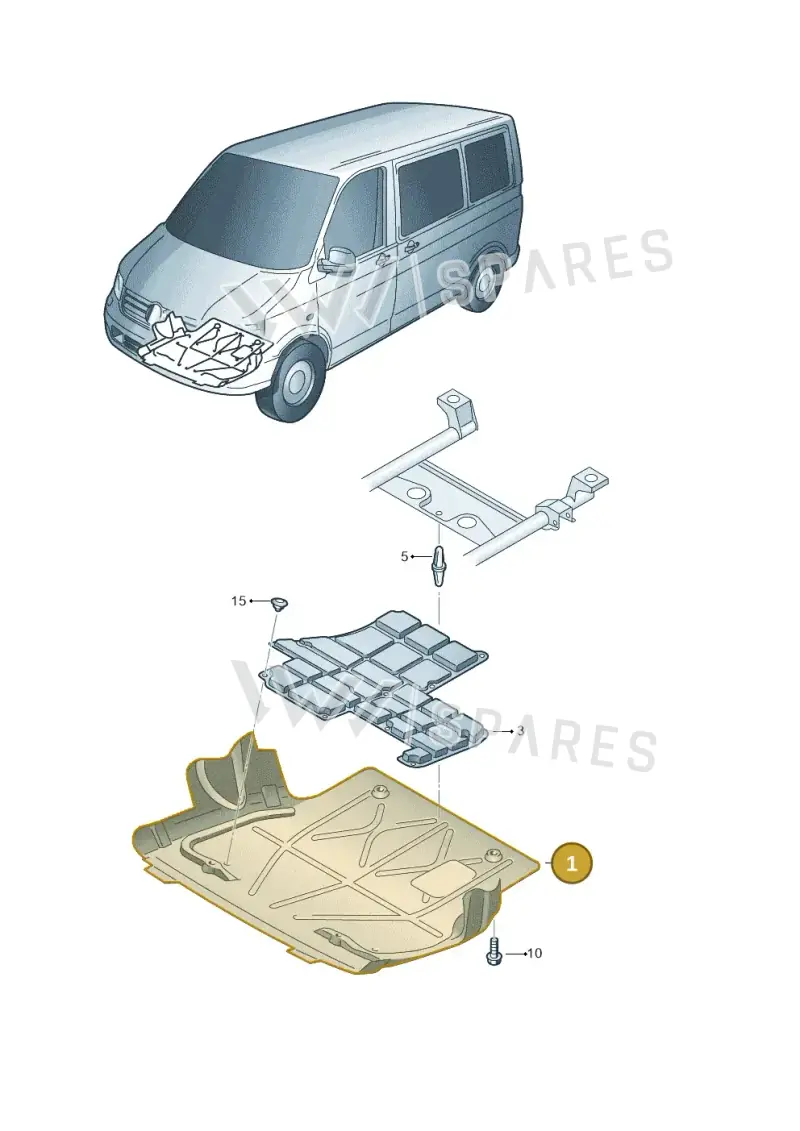 7E0805685A — Volkswagen Transport. multivan (2019-2024) diagram 410805100, position 1