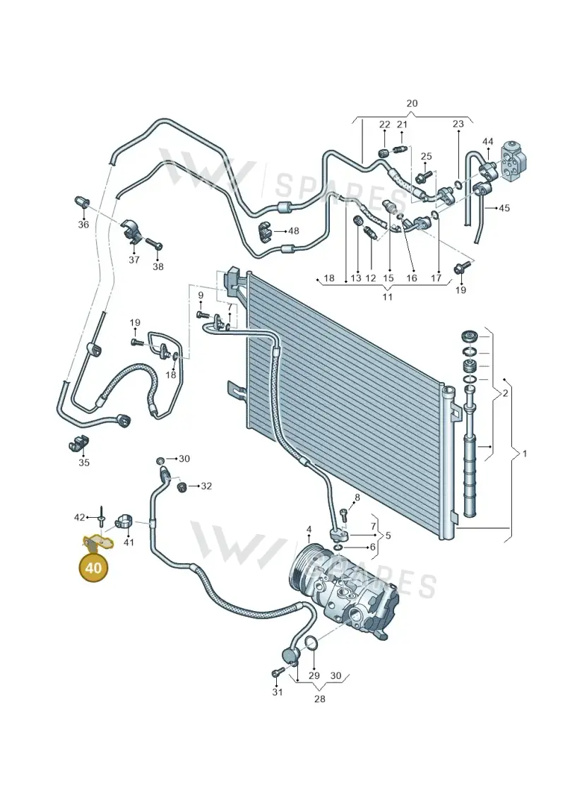 7E0820770 — Volkswagen Caravelle (2015-2019) diagram 861260450, position 40