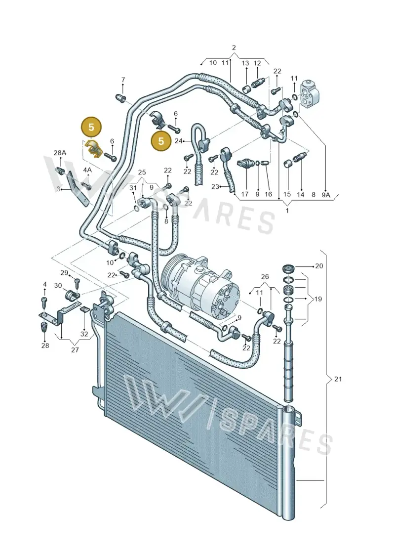 7E0820774A — Volkswagen Transp. caravelle (2011-2015) diagram 410820150, position 5