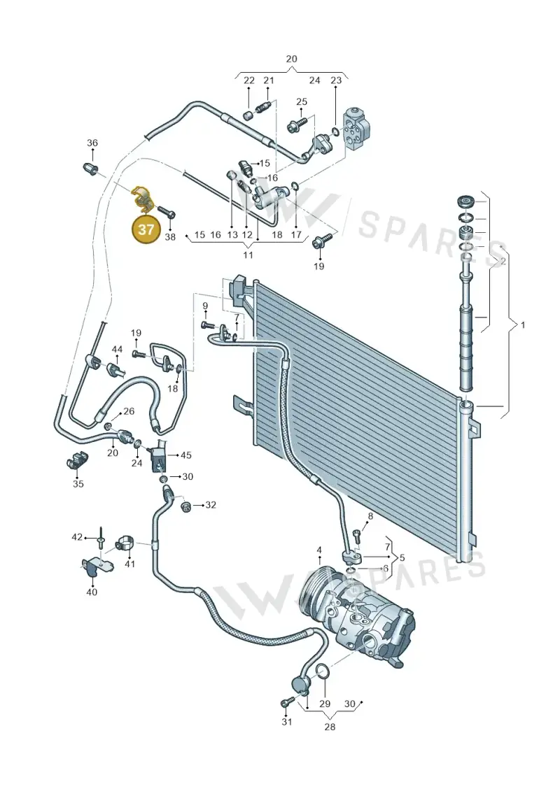 7E0820775 — Volkswagen Transport. multivan (2019-2024) diagram 861260400, position 37
