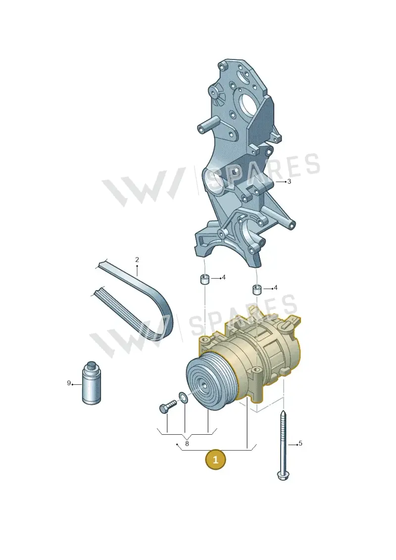 7E0820803J — Volkswagen Transp. caravelle (2011-2015) diagram 679260200, position 1