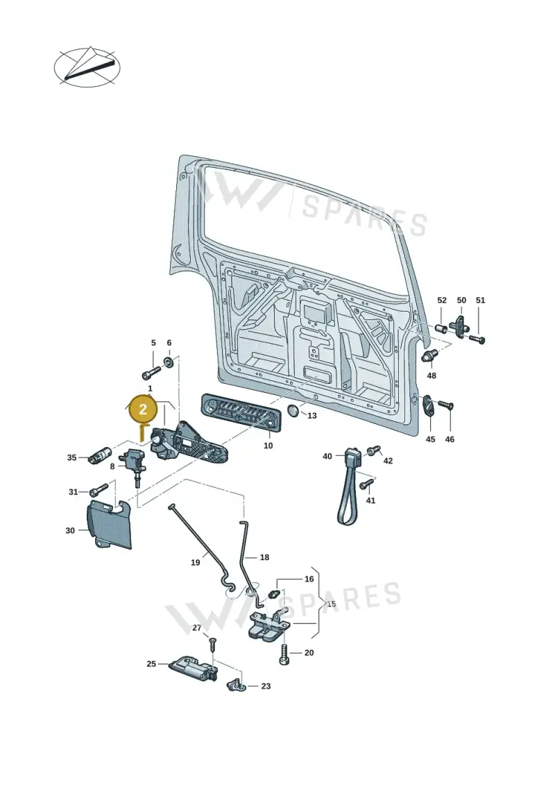 7E0827649 — Volkswagen Caravelle (2019-2024) diagram 7ep827100, position 2