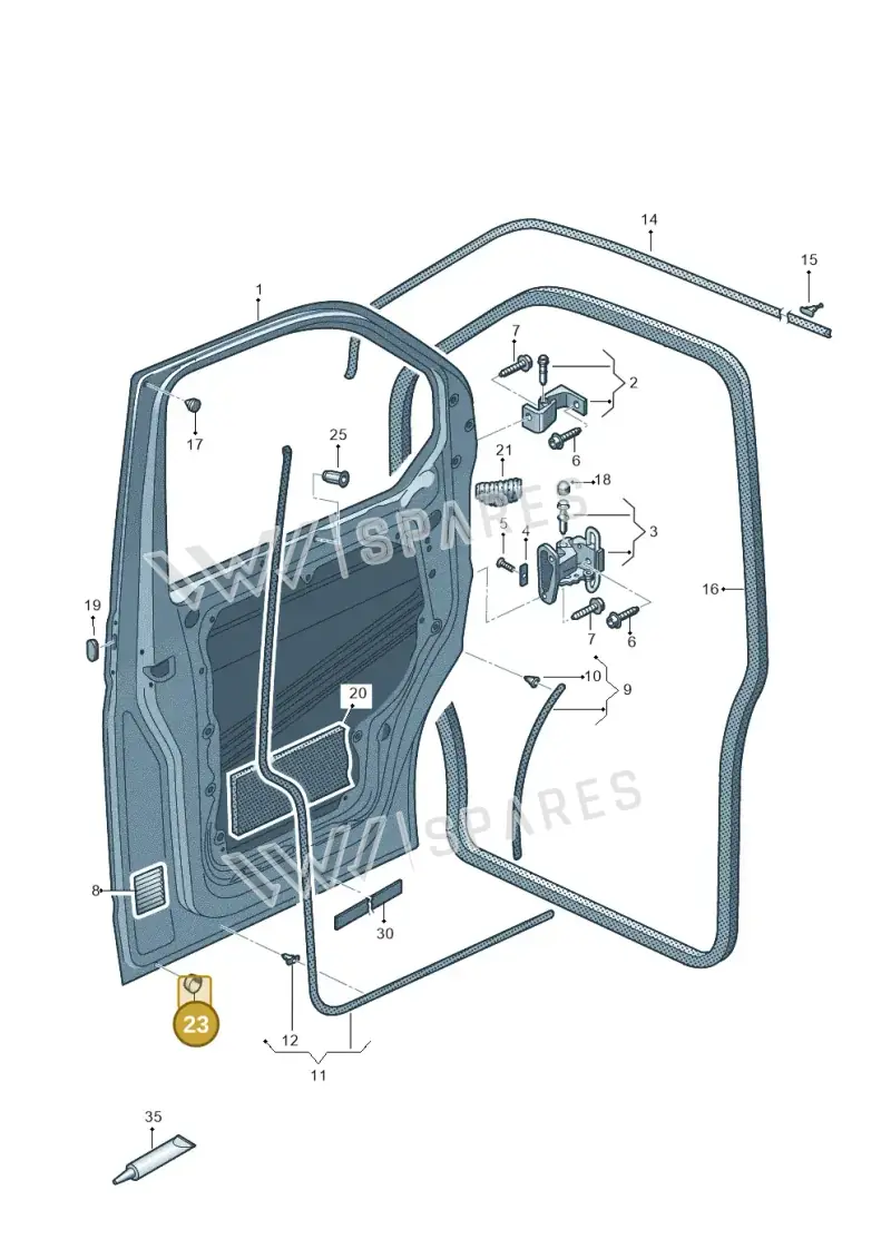 7E0837529 — Volkswagen Transport. multivan (2019-2024) diagram 410831100, position 23