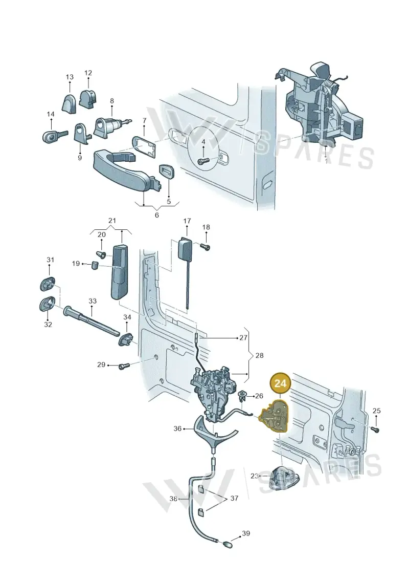 7E0843604C — Volkswagen Caravelle (2015-2019) diagram 410843800, position 24