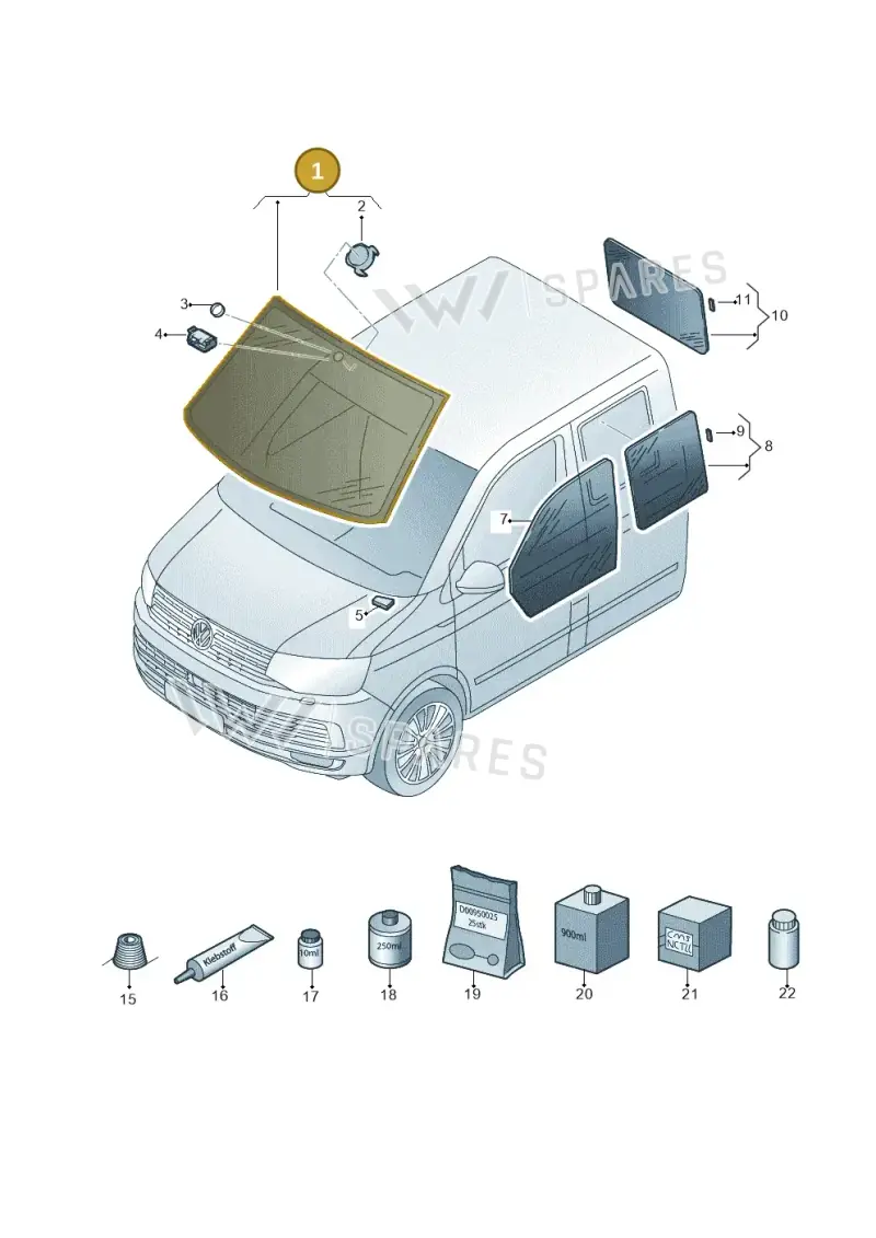 7E0845099BCNVB — Volkswagen Transporter Single Cab (2019-2024) diagram 862845000, position 1