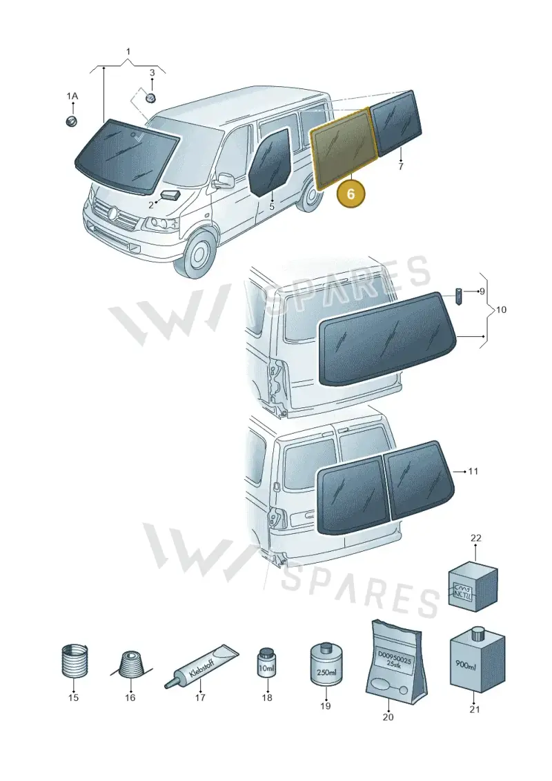 7E0845302ENVB — Volkswagen Transp. caravelle (2011-2015) diagram 410845000, position 6