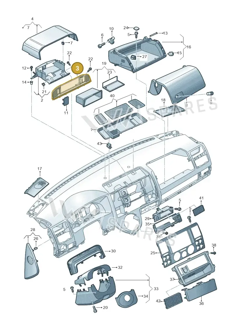 7E0857289B9B9 — Volkswagen Transp. caravelle (2011-2015) diagram 680857100, position 3