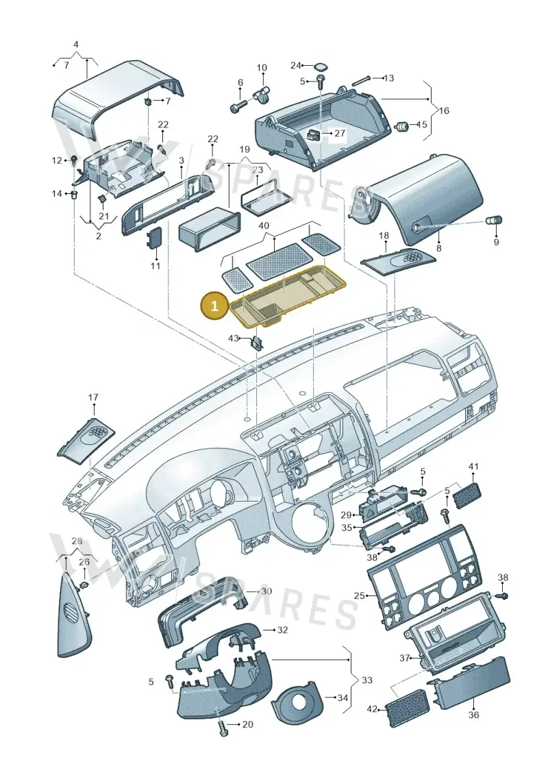 7E0857922J9B9 — Volkswagen Transp. caravelle (2011-2015) diagram 680857100, position 1