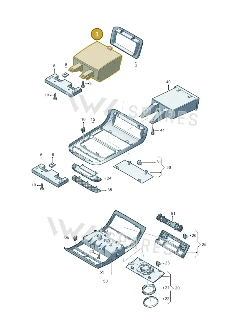 7E0858373Y20 — Volkswagen Caravelle (2015-2019) diagram 861867500, position 1