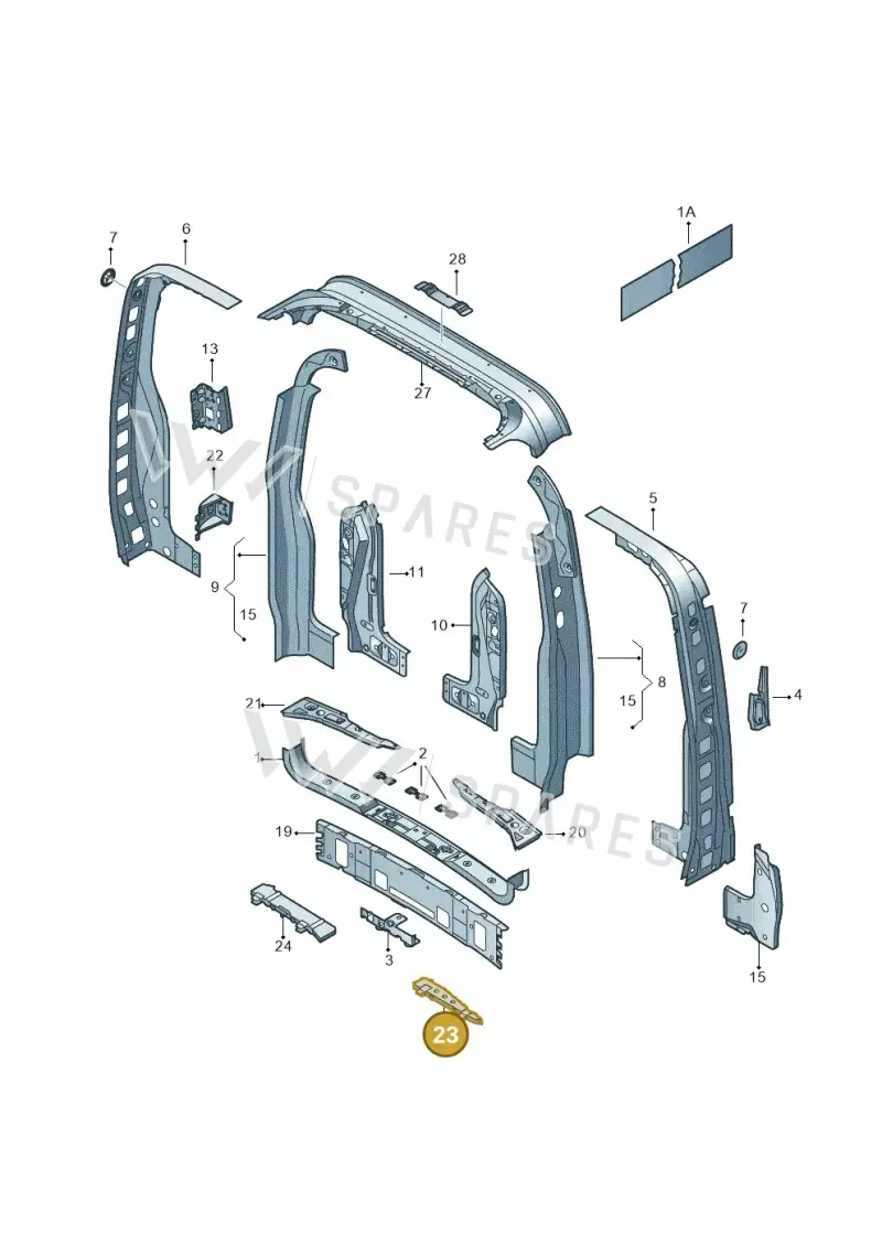 7E0864649 — Volkswagen Transport. multivan (2019-2024) diagram 410813000, position 23
