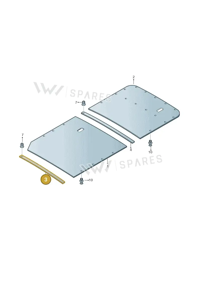 7E0868551AY20 — Volkswagen Caravelle (2015-2019) diagram 731867600, position 3