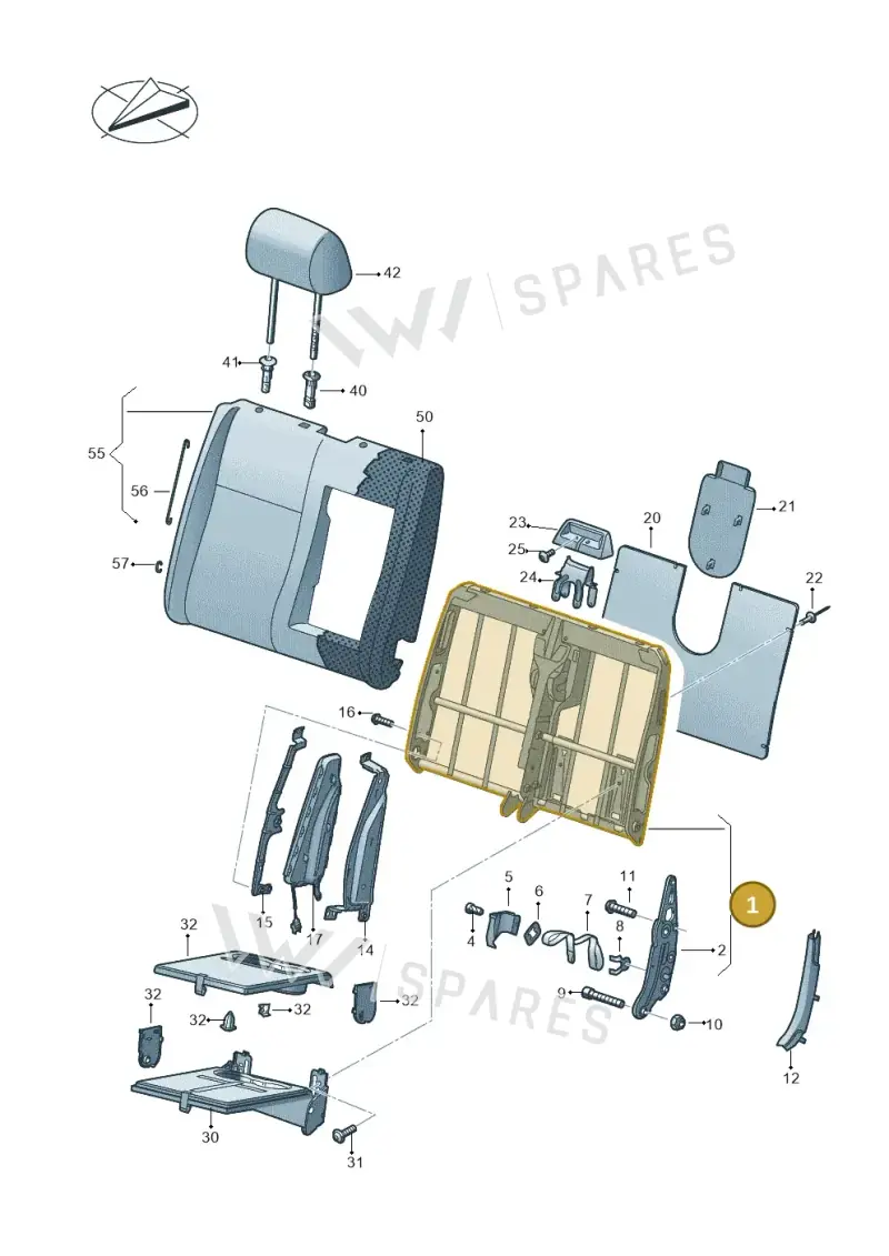 7E0881046CL — Volkswagen Caravelle (2019-2024) diagram 861881200, position 1