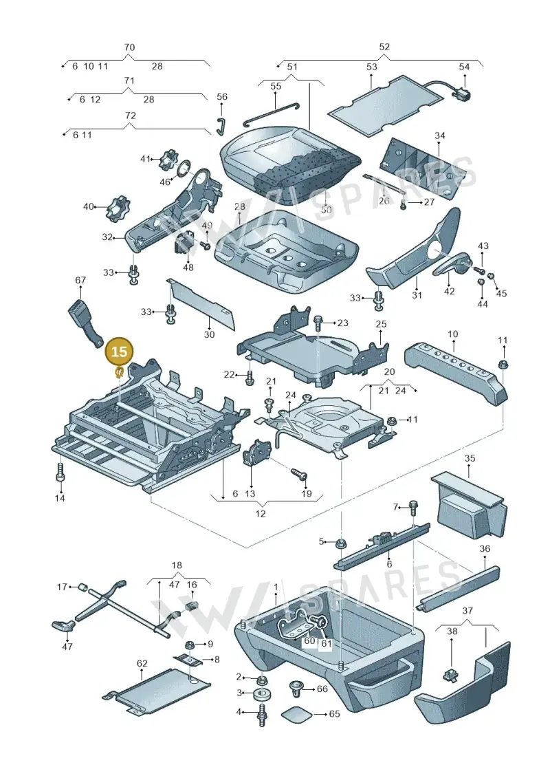 7E0881767 — Volkswagen Transp. caravelle (2011-2015) diagram 731881000, position 15