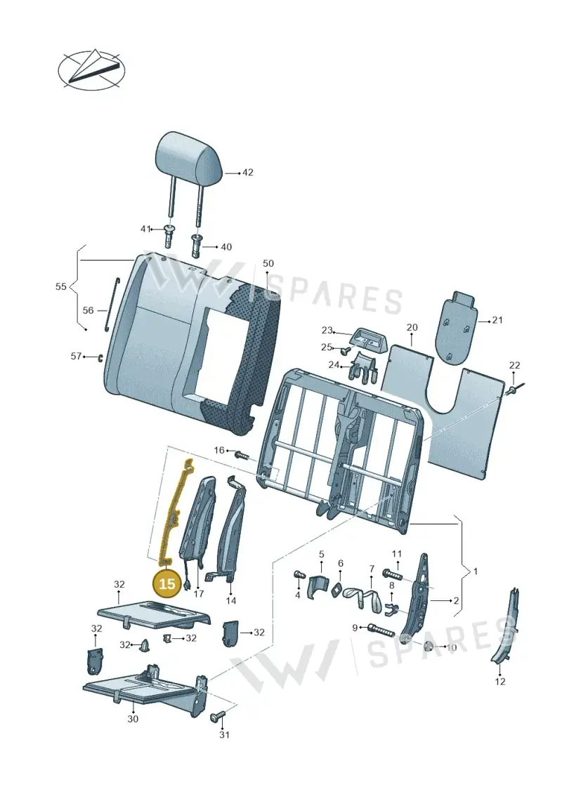 7E0882712 — Volkswagen Caravelle (2019-2024) diagram 861881200, position 15