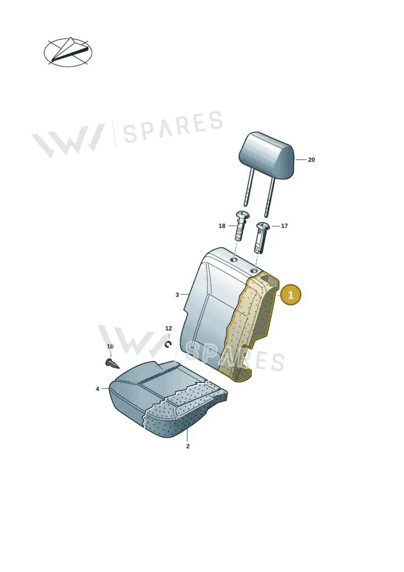 7E0883775J — Volkswagen Caravelle (2019-2024) diagram 7em883300, position 1