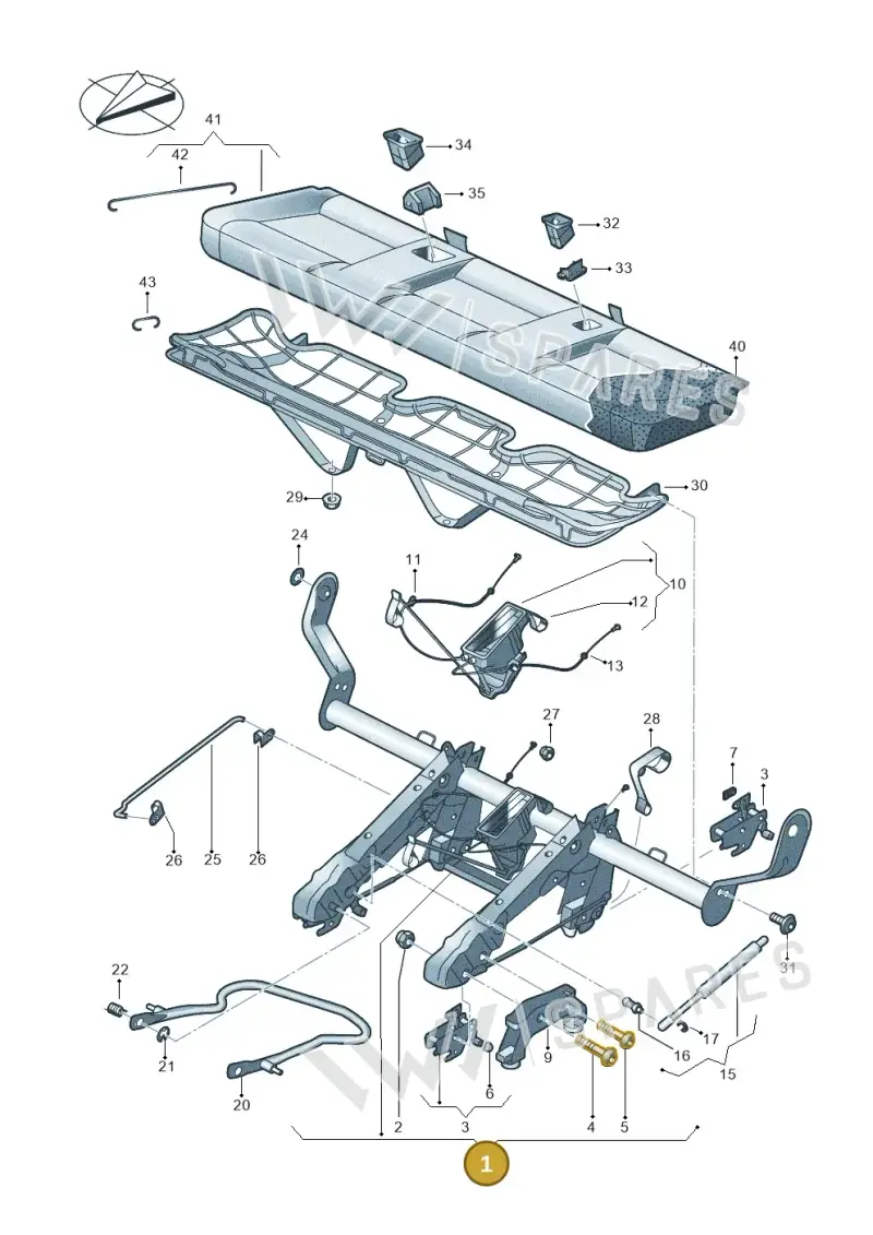 7E0885669F01A — Volkswagen Caravelle (2019-2024) diagram 861885000, position 1
