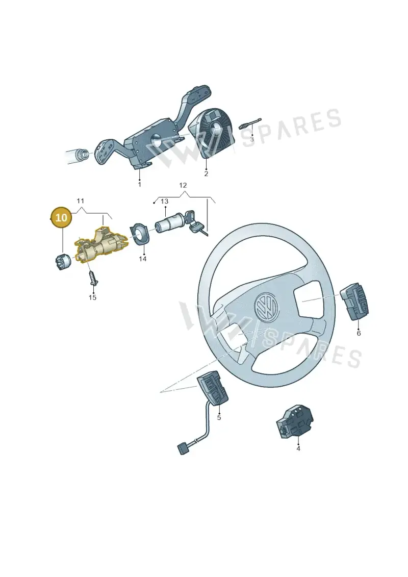 7E0905865 — Volkswagen Amarok twin cab (2012-2016) diagram 683953500, position 10
