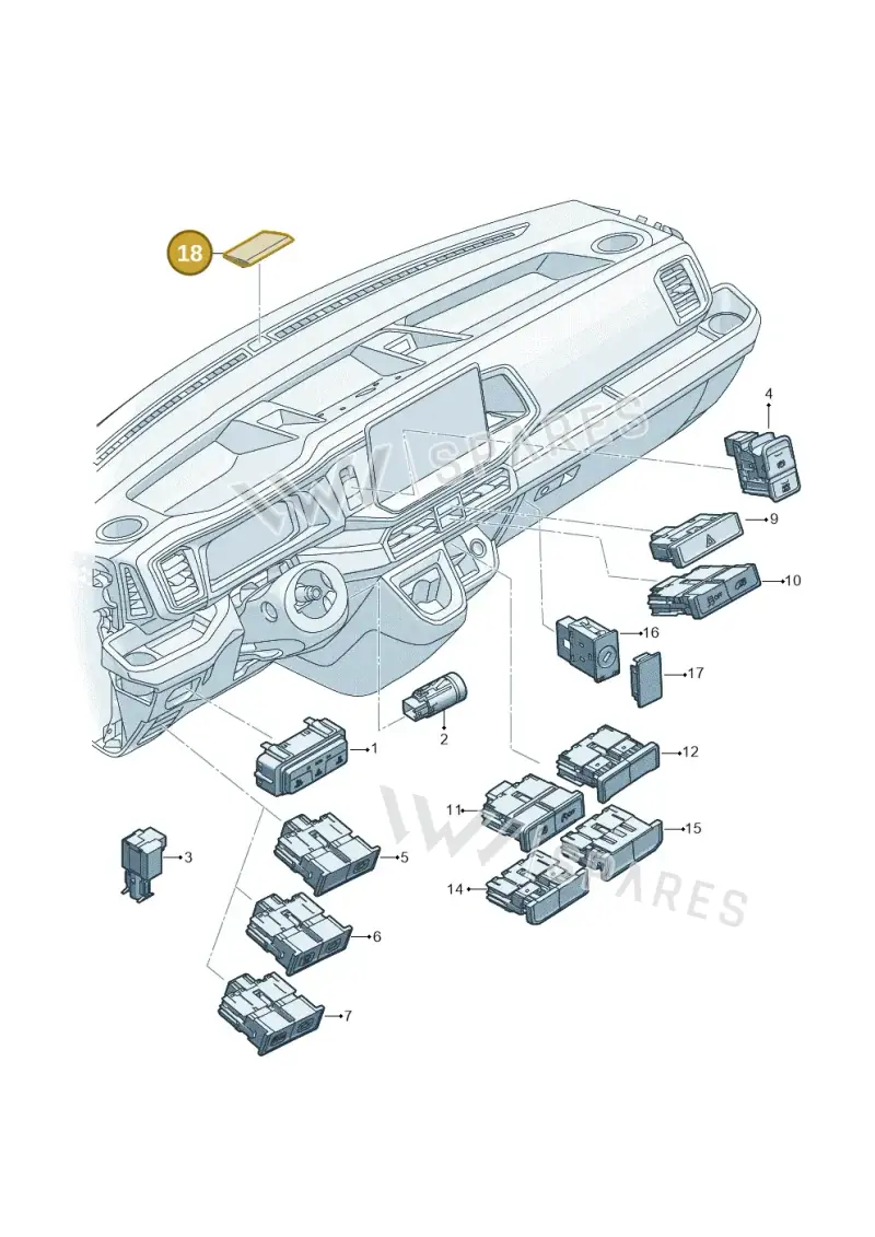 7E0907539A — Volkswagen MAN TGE 55 (2016-2021) diagram 806941150, position 18