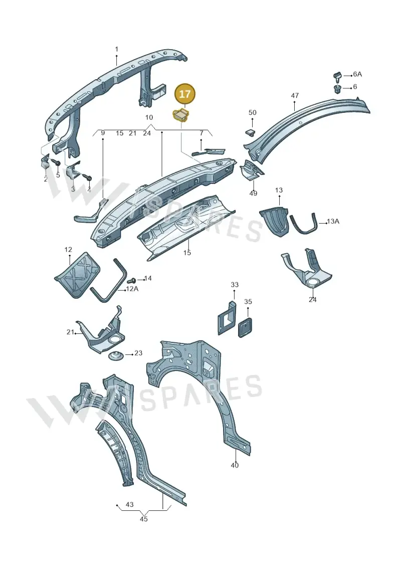 7E0907643 — Volkswagen Transp. caravelle (2011-2015) diagram 410805000, position 17