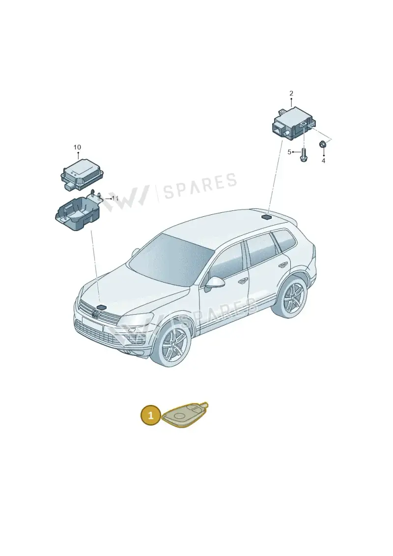 7E0915089 — Volkswagen Touareg (2012-2014) diagram 693963200, position 1