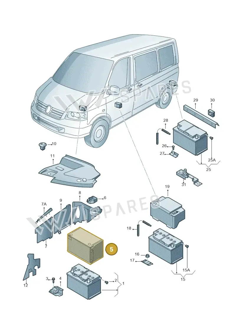 7E0915411 — Volkswagen California Camper (2011-2015) diagram 679915000, position 5